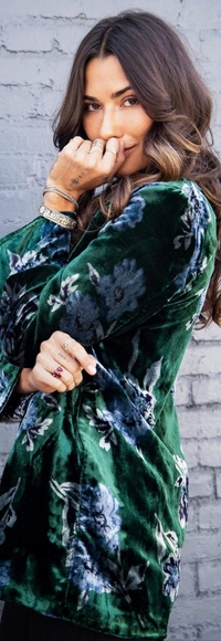 Anthropologie Eva Franco XS Green Velvet Bloom Car Coat - Picture 6 of 8